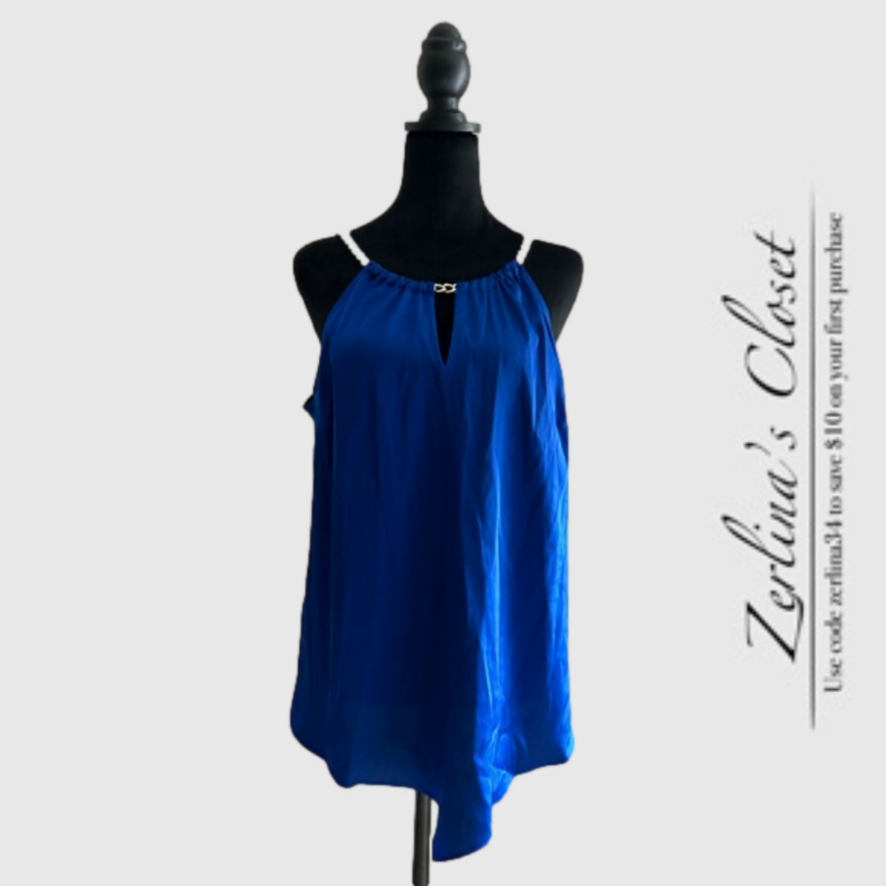 Bright Blue INC Sleeveless Chain Top M
